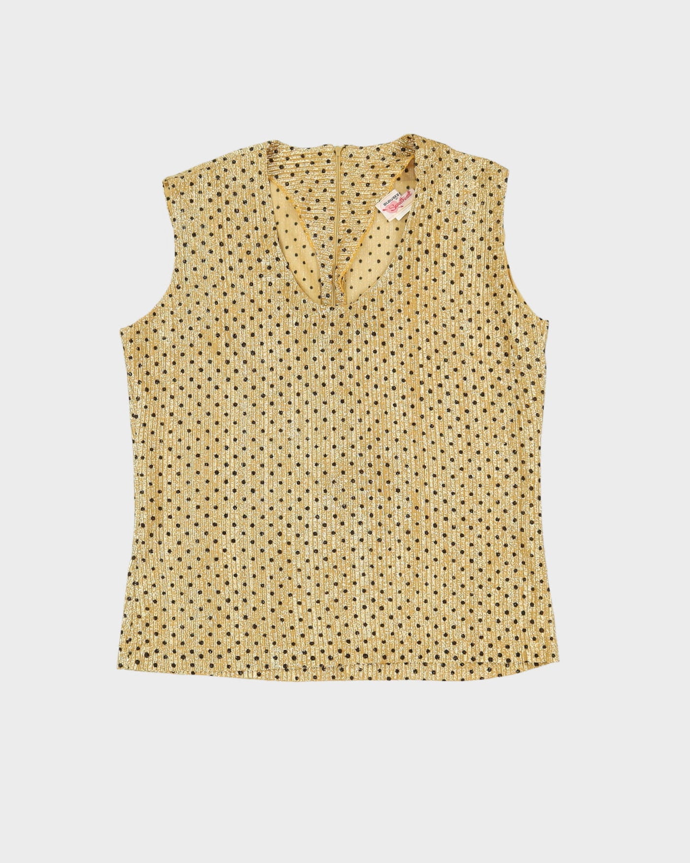Vintage 1980s Gold Lurex Top - S