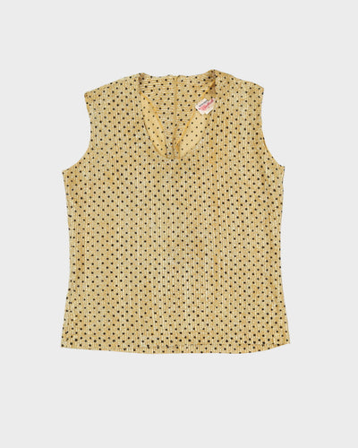Vintage 1980s Gold Lurex Top - S