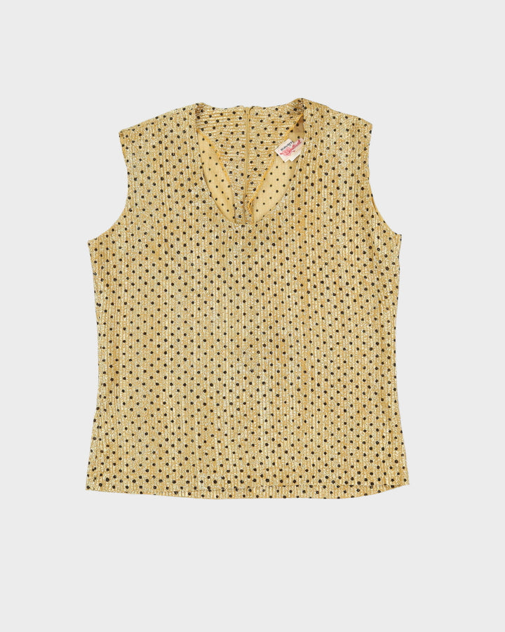 Vintage 1980s Gold Lurex Top - S
