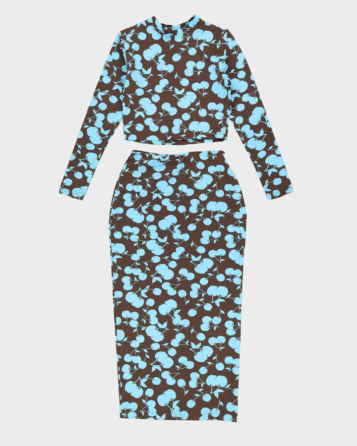 Rokit Originals Gabriela Blue / Brown Patterned Top - S