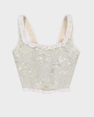 Rokit Originals Keva Shiny Floral Patterned Corset - S/M