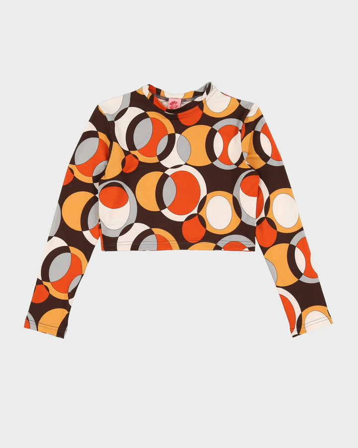Rokit Originals Gabriela Brown / Orange Top - L