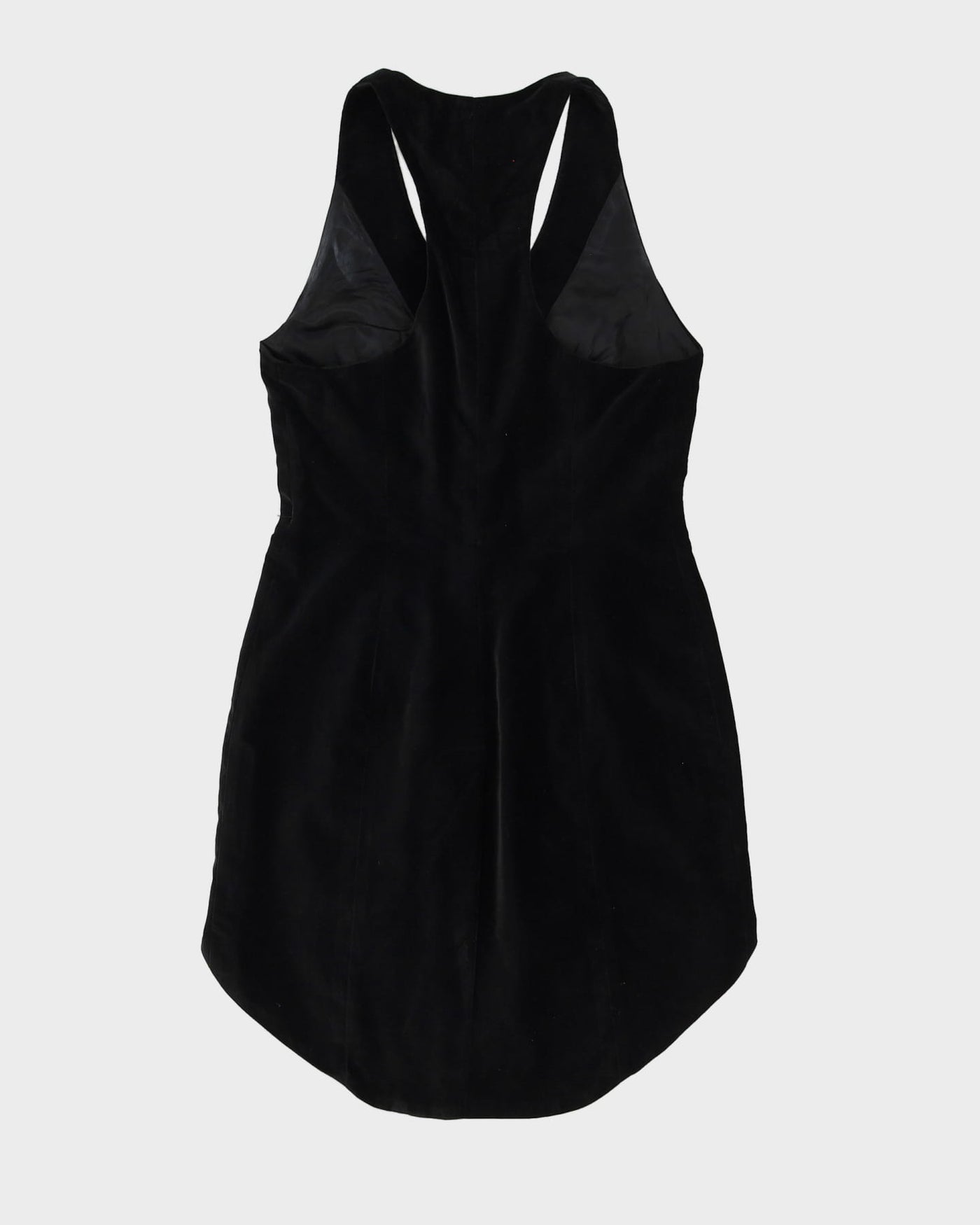 Black Velvet Long Waistcoat - S