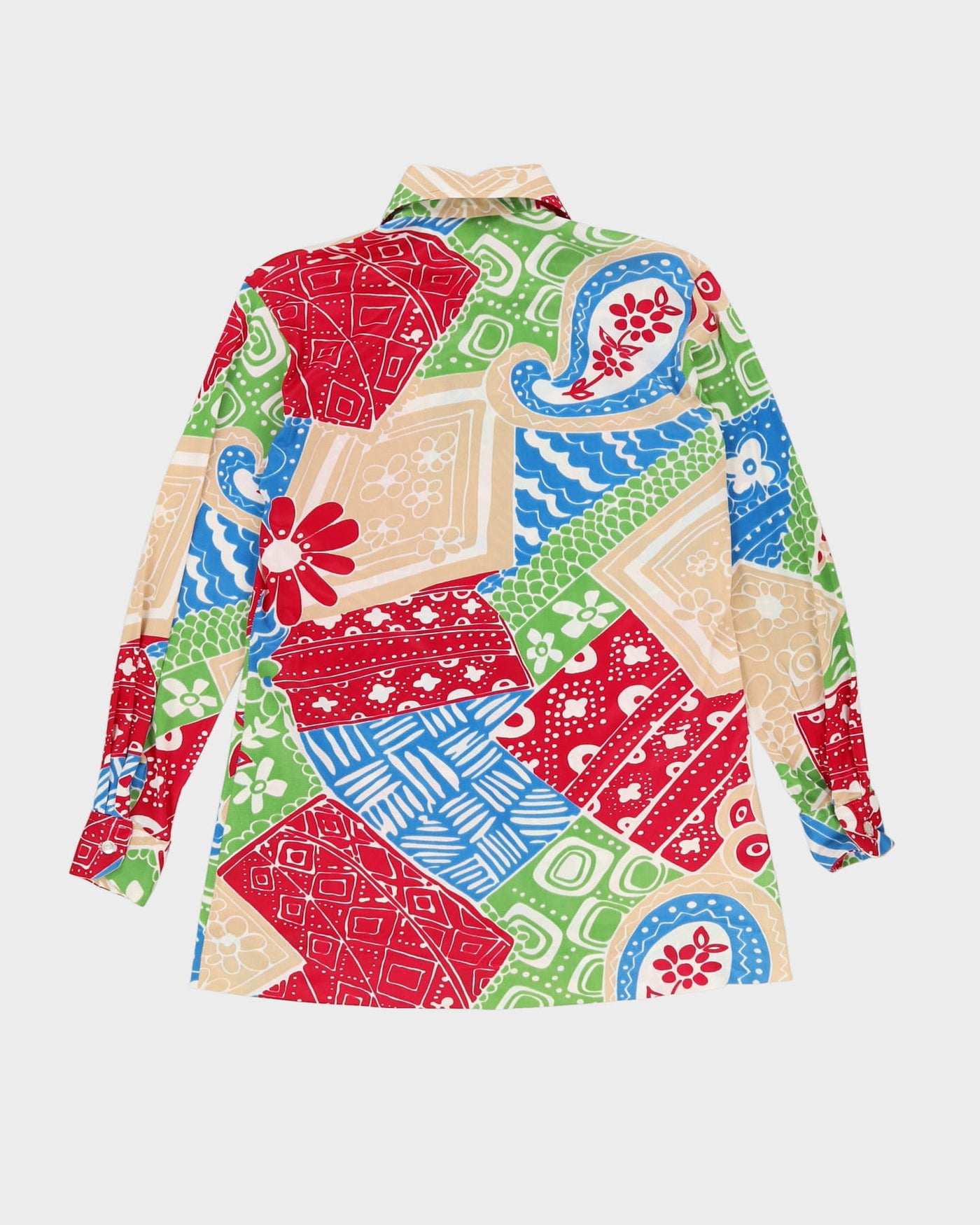 Vintage 1970s Patterned Blouse - M