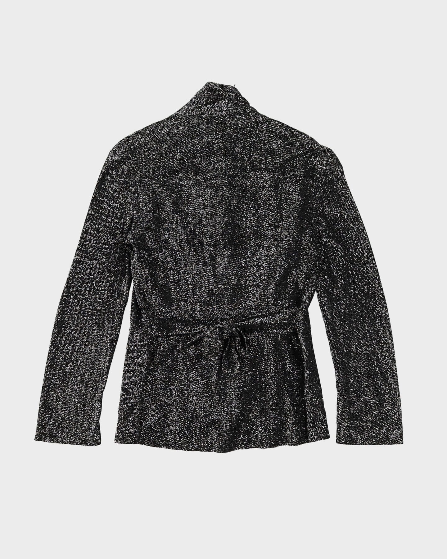 Vintage 1970s Black Metallic Top - XS