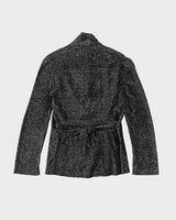 Vintage 1970s Black Metallic Top - XS