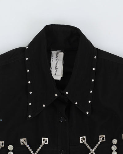 Suzy Creamcheese Black Sequinned Bodice - S