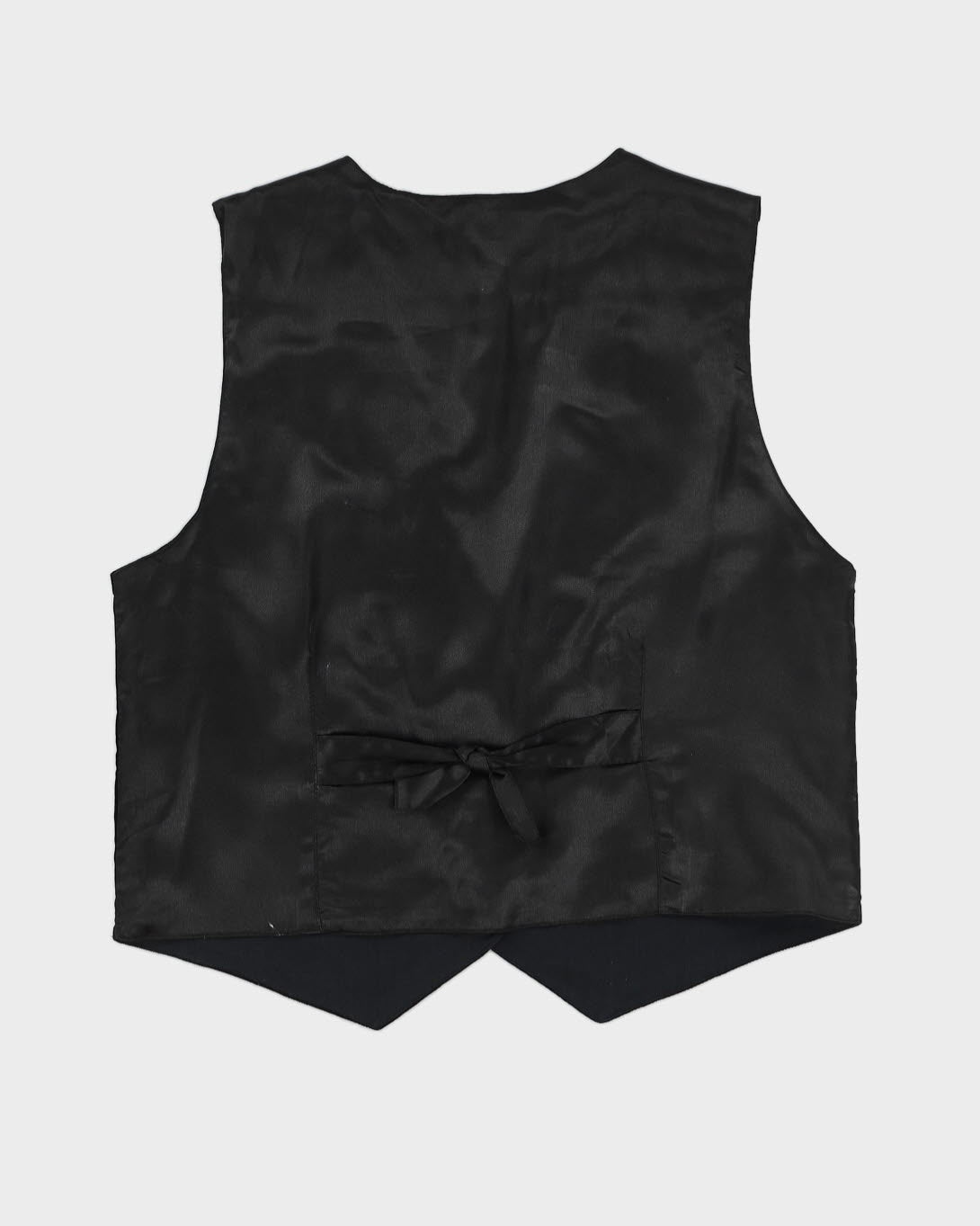 Black Velvet Christmas Waistcoat - M