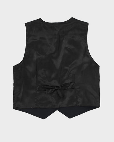 Black Velvet Christmas Waistcoat - M