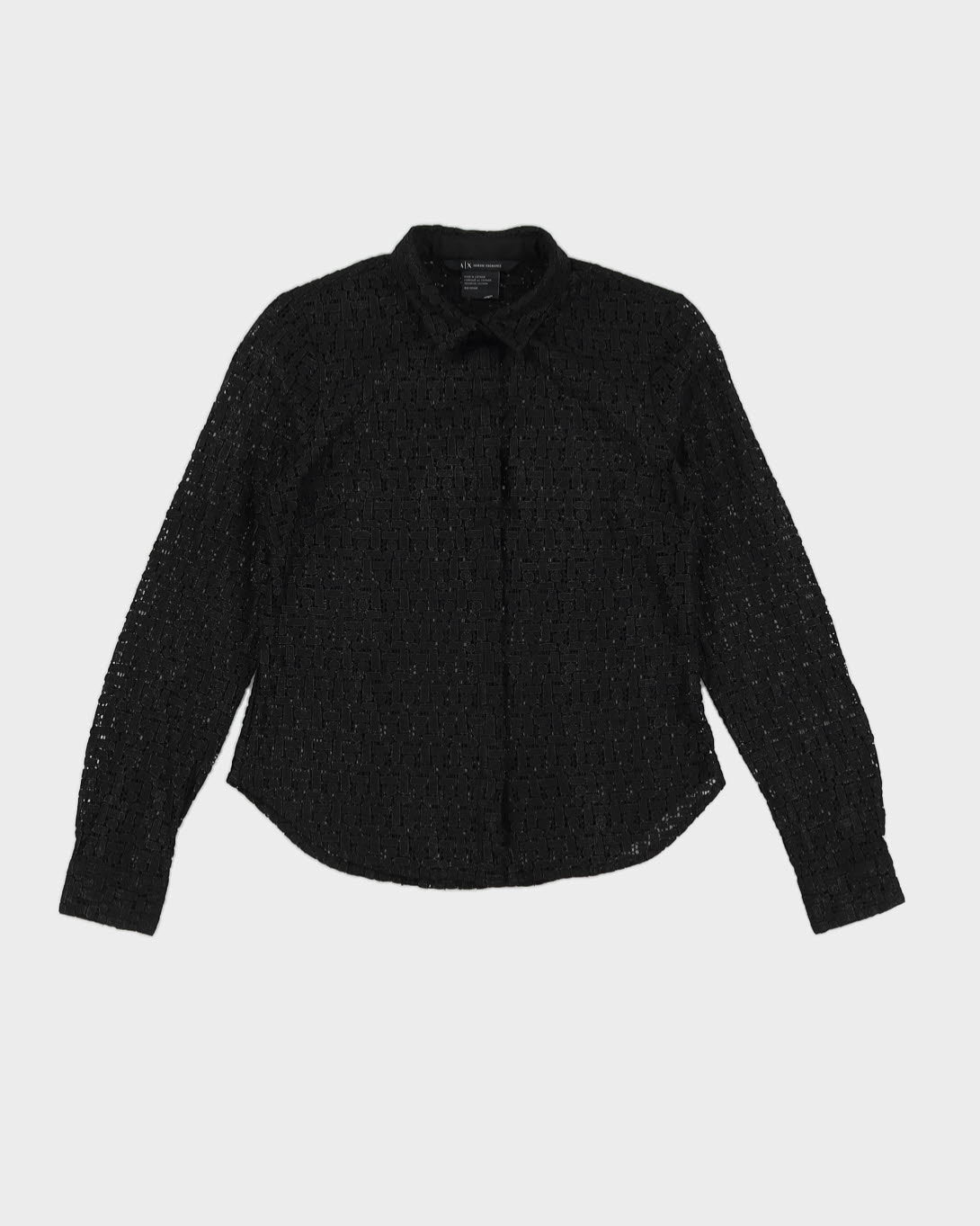 Armani Exchange Black Lace Blouse - XS