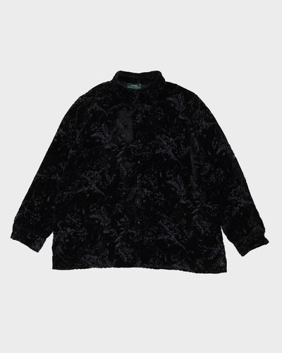 Lauren Ralph Lauren Black Devore Blouse - L / XL