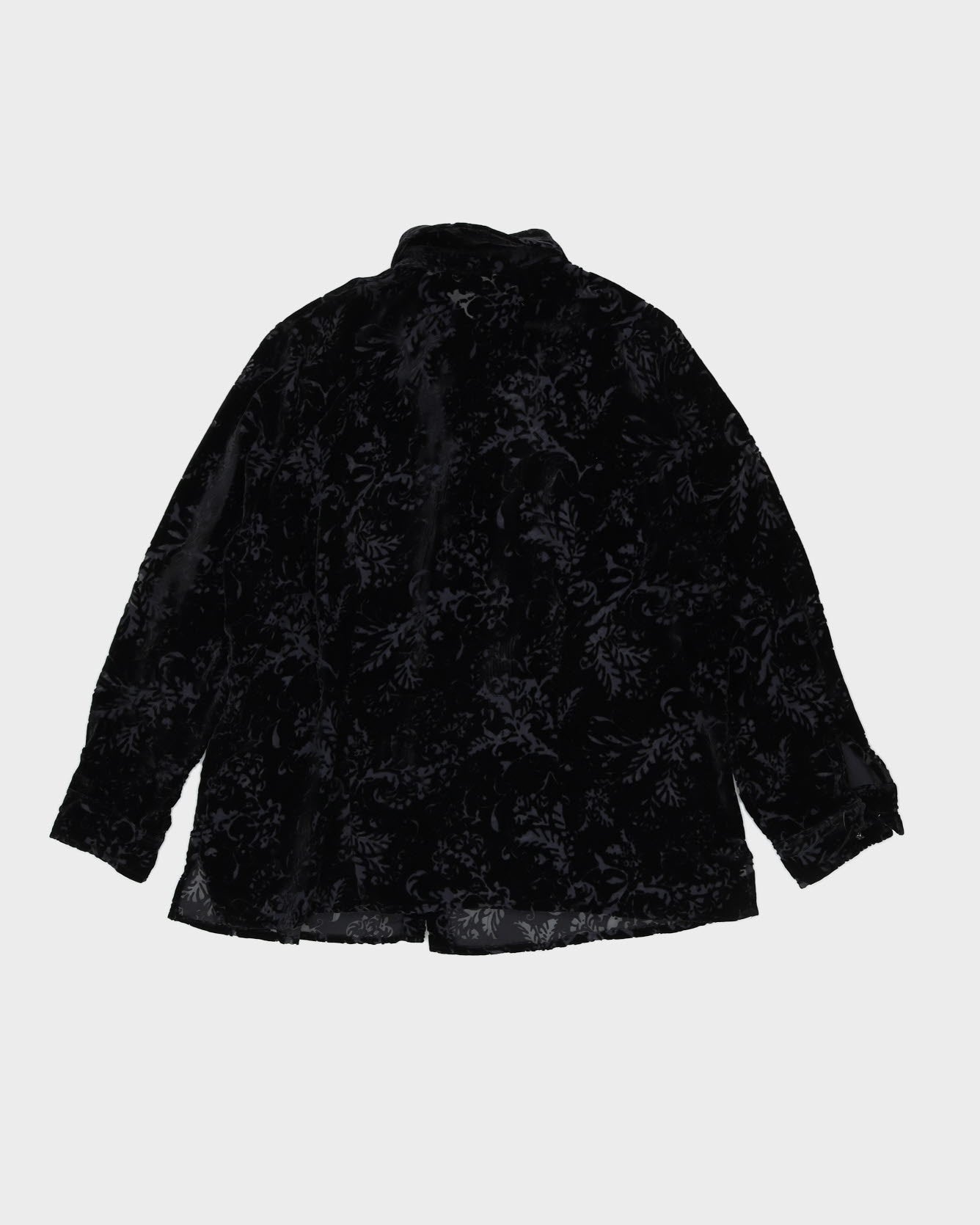Lauren Ralph Lauren Black Devore Blouse - L / XL