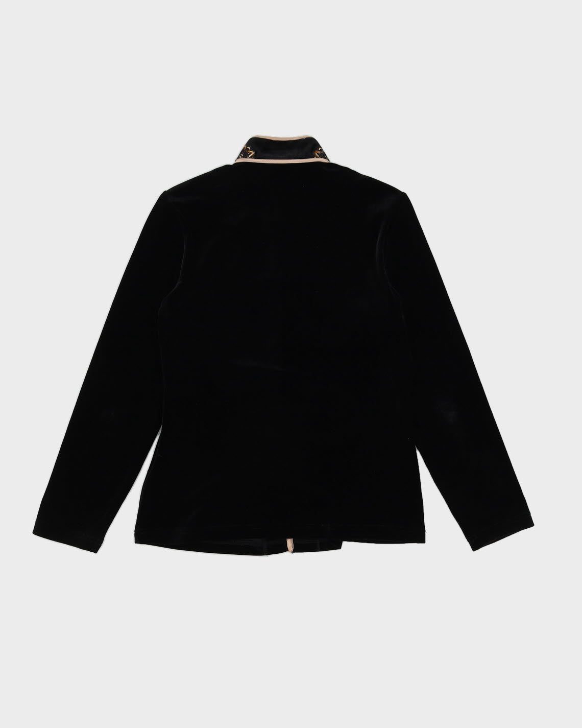 Black Cheongsam Velvet Blouse - S
