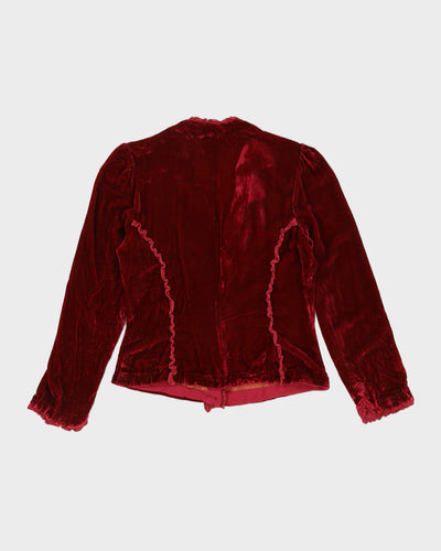 Ghost Red Velvet Blouse - S