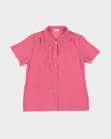 Vintage 1980s Pink Short Sleeve Blouse - S