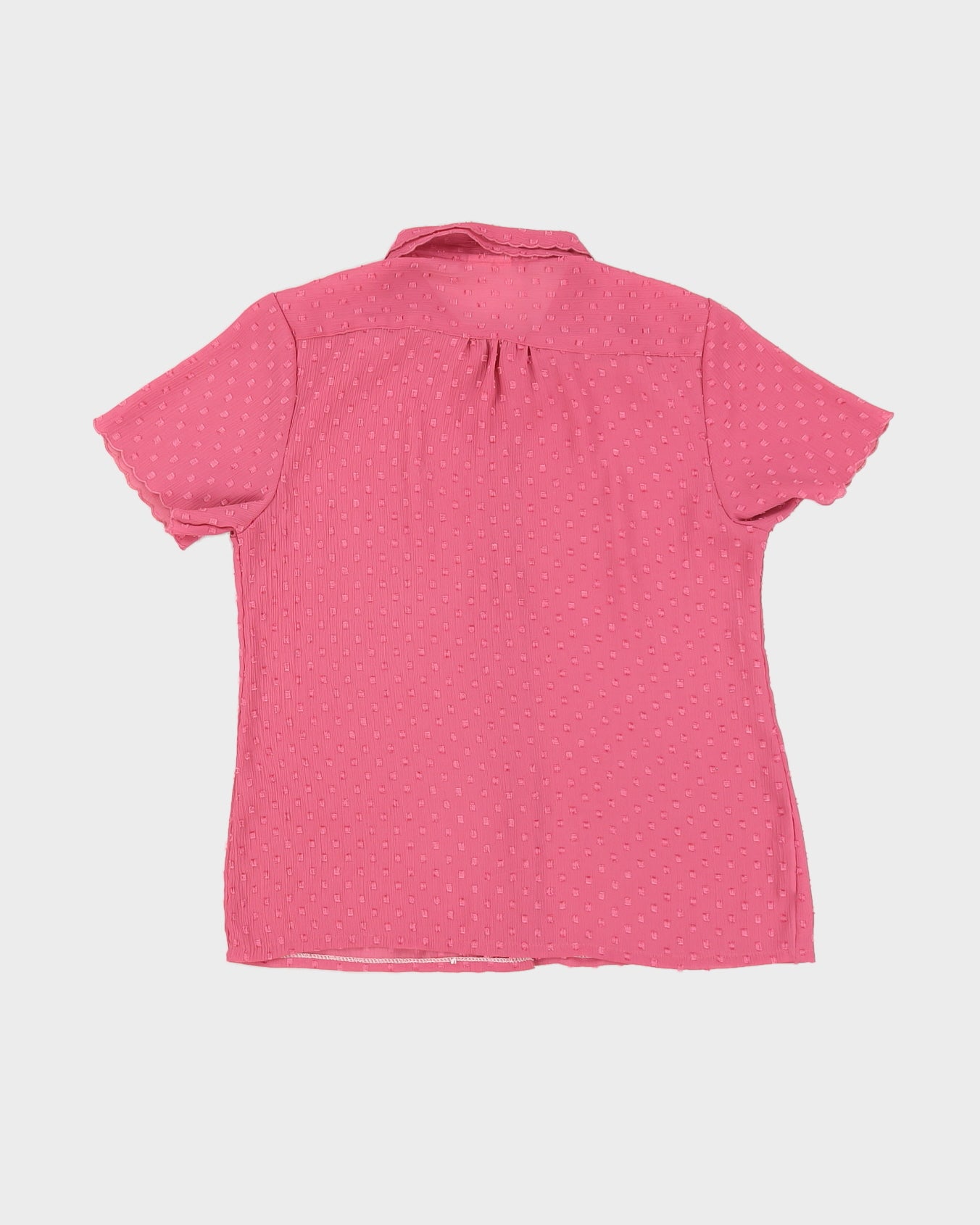 Vintage 1980s Pink Short Sleeve Blouse - S