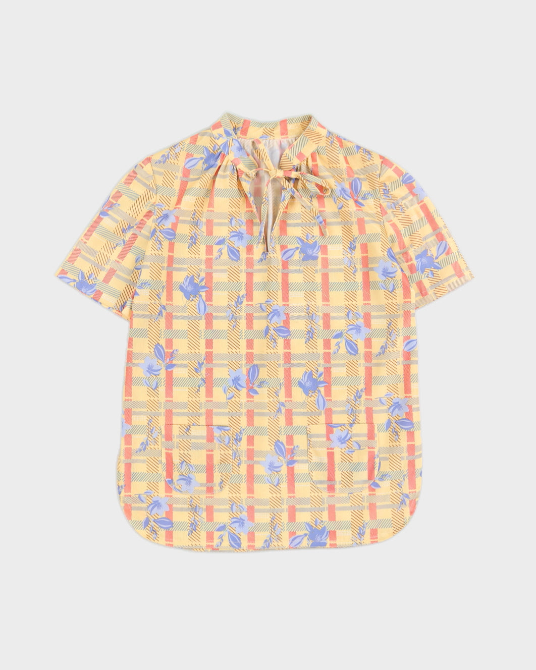 Vintage 1970's Yellow Pattern Top - M