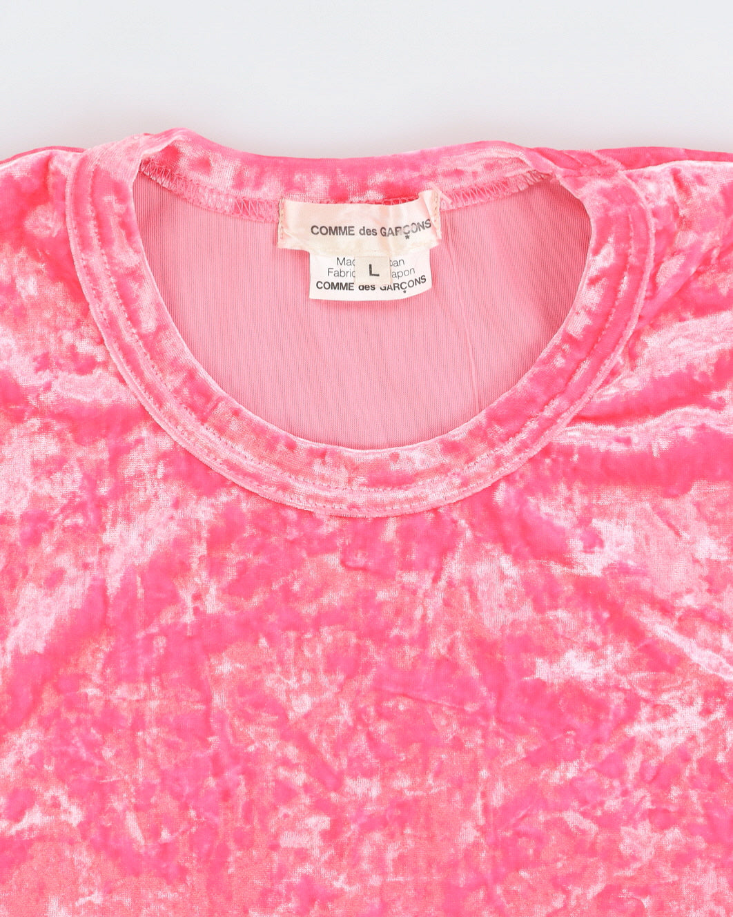 Comme des Garcons Pink Velvet Top - S