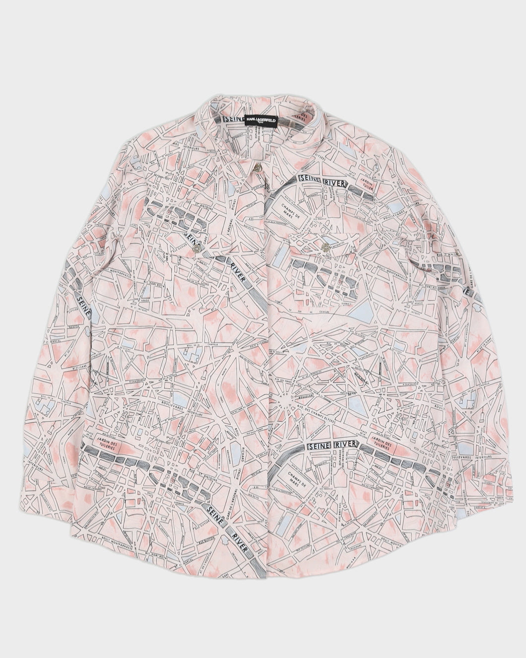 Karl Lagerfeld Street Map Patterned Blouse - L