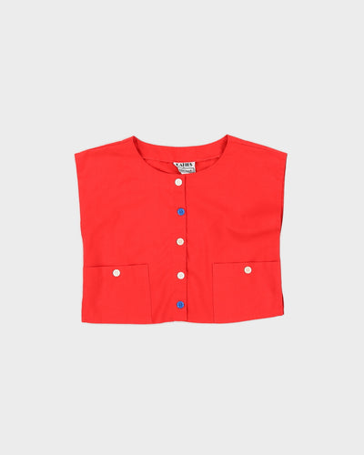 Vintage 1990s Red Sleeveless Top - S