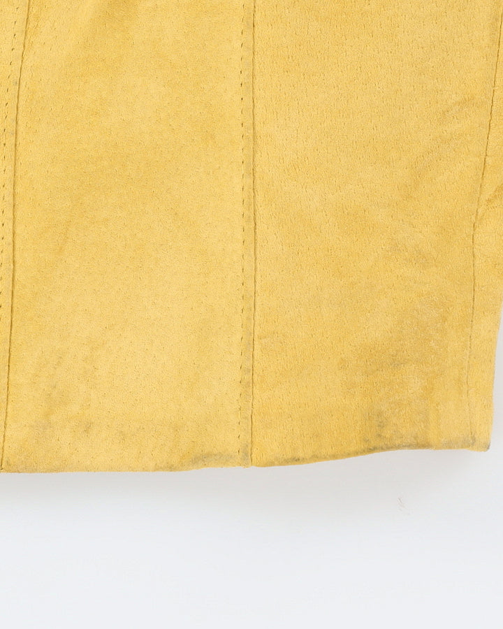 Yellow Suede Sleeveless Top - S