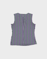 Calvin Klein Purple Patterned Sleeveless Top - S