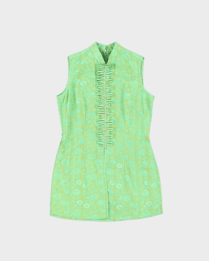 Green Patterned Sleeveless Top - XS