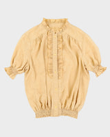 Yellow Polka Dots Patterned Blouse - S