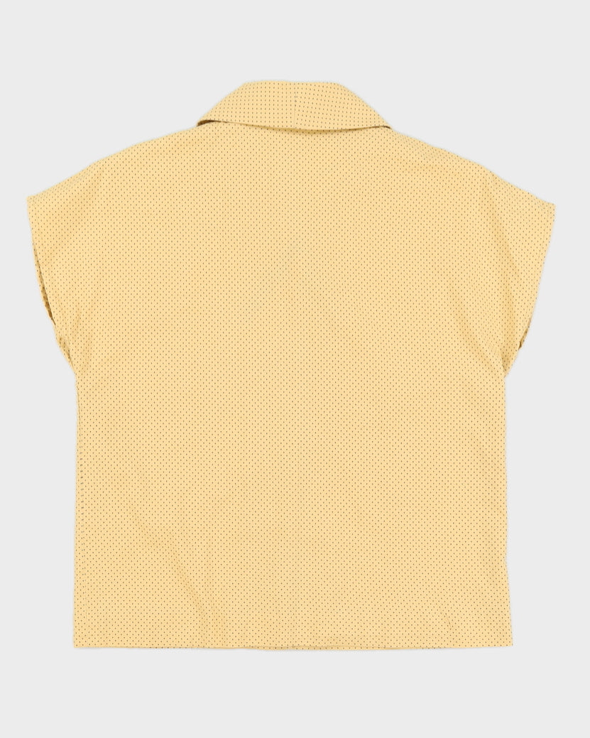 Yellow Polka Dots Patterned Blouse - S