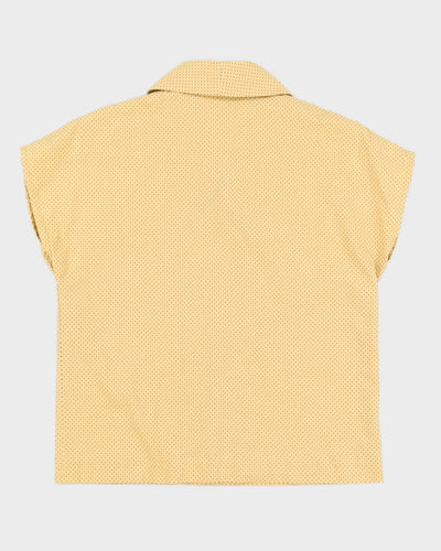 Yellow Polka Dots Patterned Blouse - S