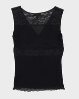 Y2K 00s Bebe Black Silk Top - S