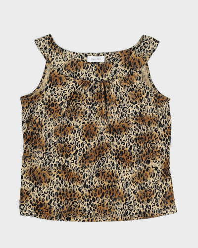 Calvin Klein Sleeveless Leopard Top - M