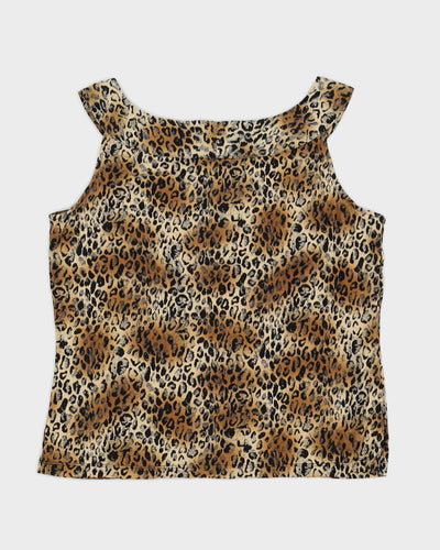 Calvin Klein Sleeveless Leopard Top - M