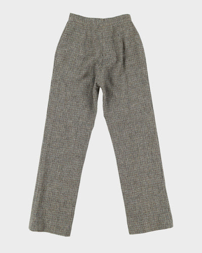 1980s Wool Tweed High Waisted Trousers - XS