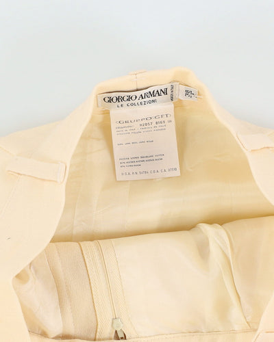 Giorgio Armani Le Collezioni Cream Trousers - W24 L28