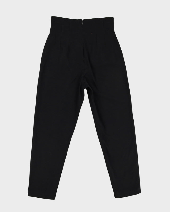 Black Beaded High Waisted Trousers - W28 L26