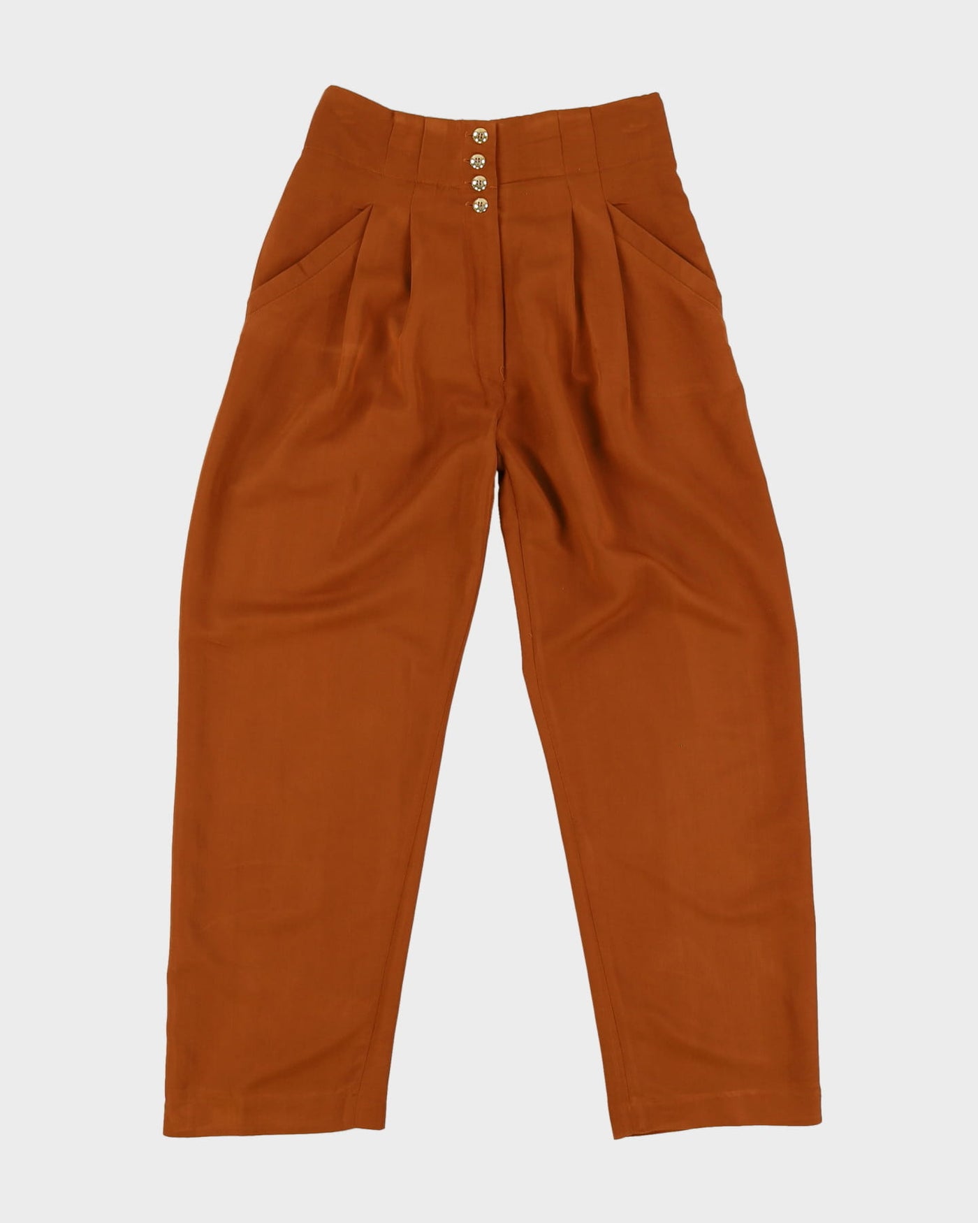 1990s Brown High Waisted Trousers - W28 L28
