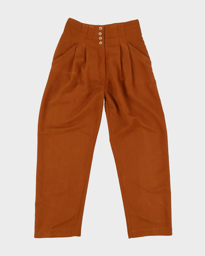 1990s Brown High Waisted Trousers - W28 L28