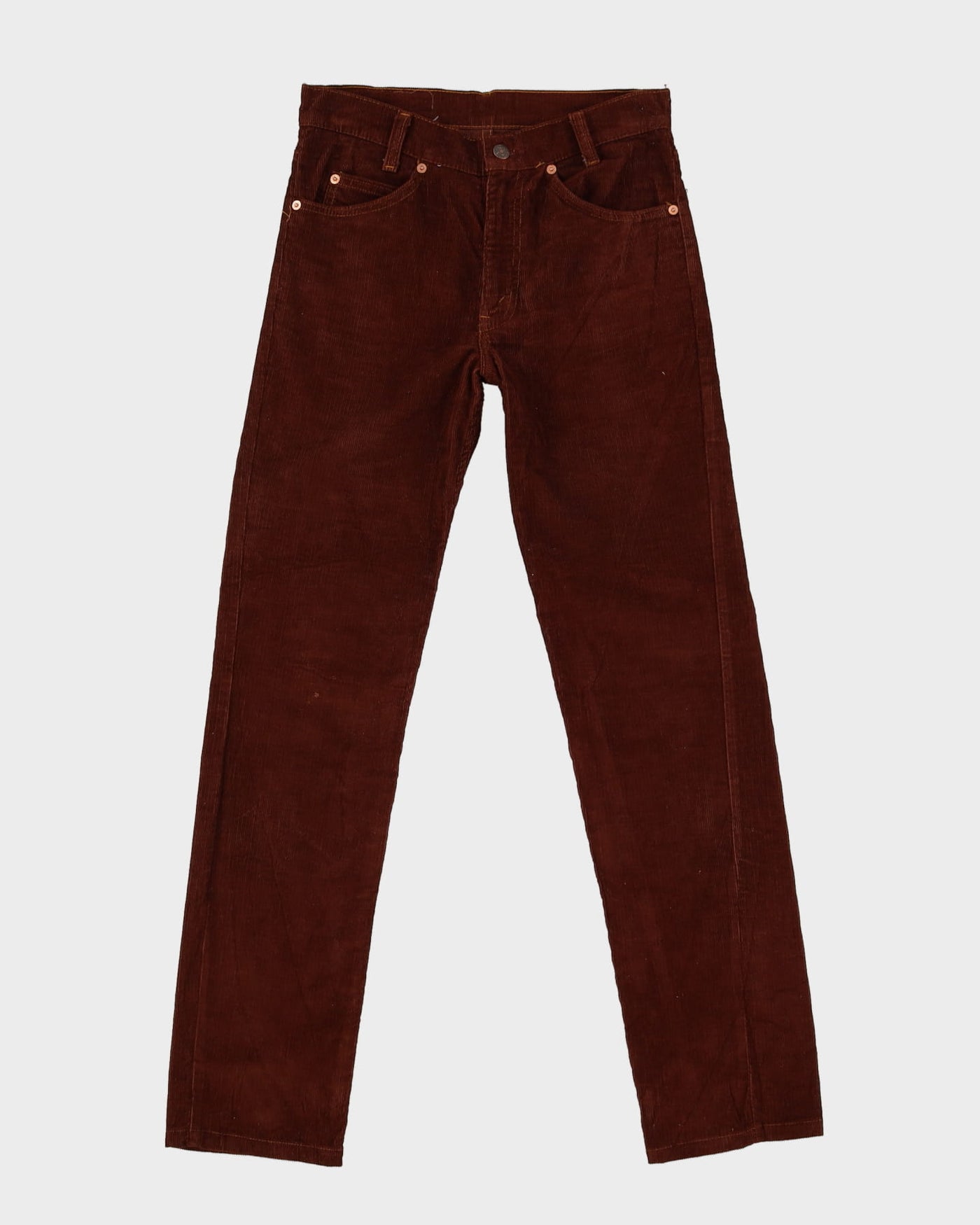 1980s Levi's Brown High Waisted Cord Trousers - S
