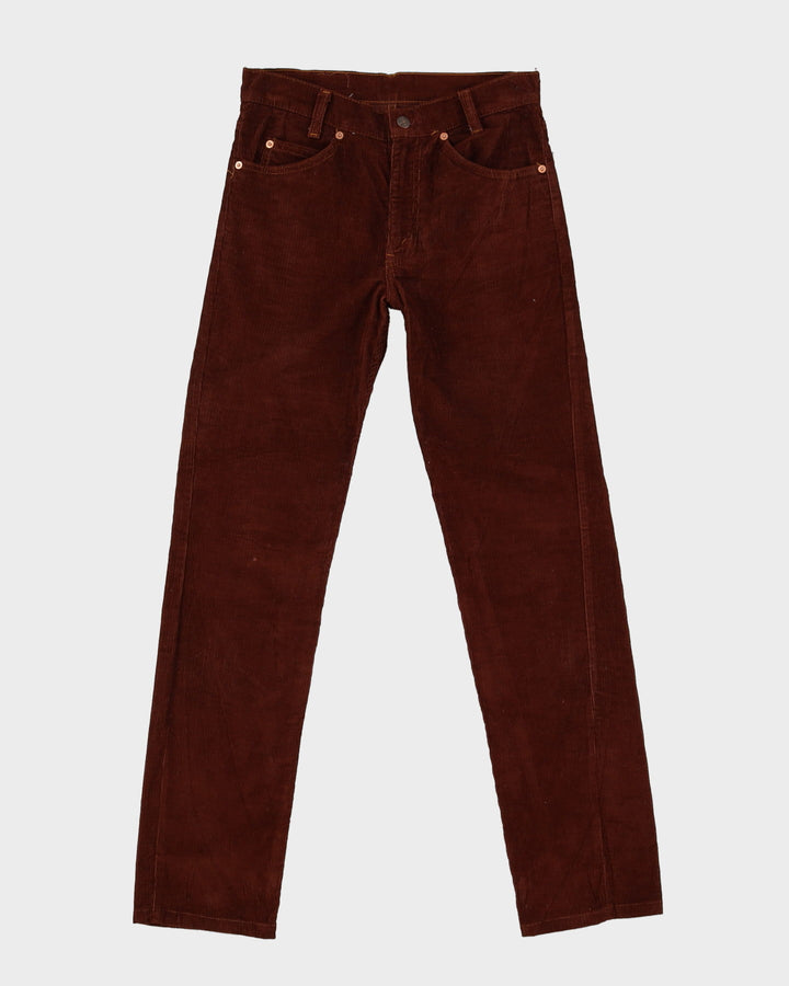 1980s Levi's Brown High Waisted Cord Trousers - S