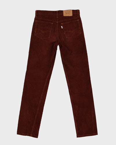 1980s Levi's Brown High Waisted Cord Trousers - S