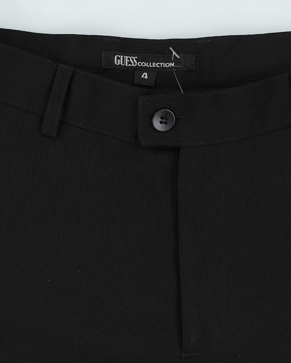 Guess Black Texturized Trousers - XS