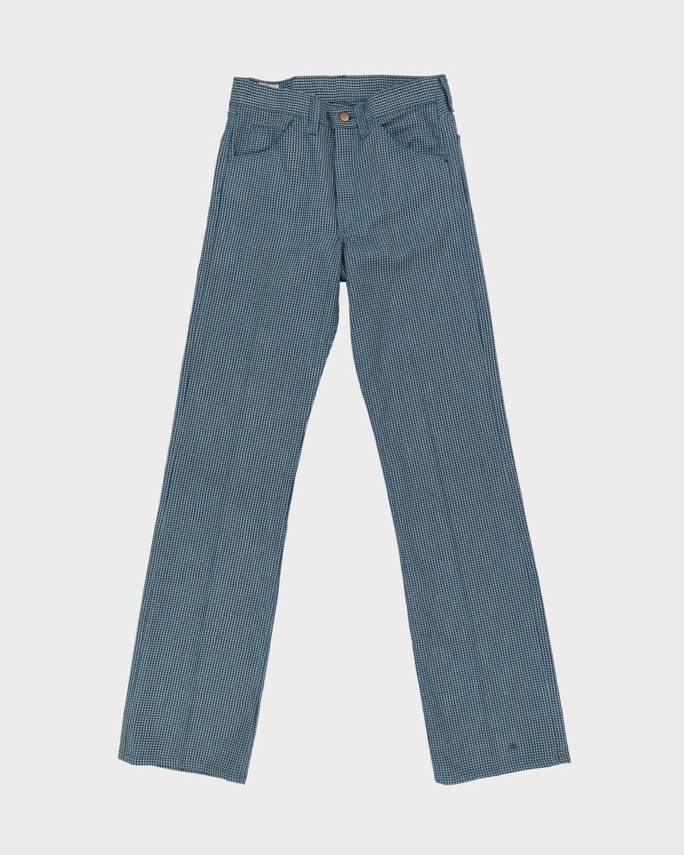 Lee Riders Blue Dogtooth Patterned Trousers - S