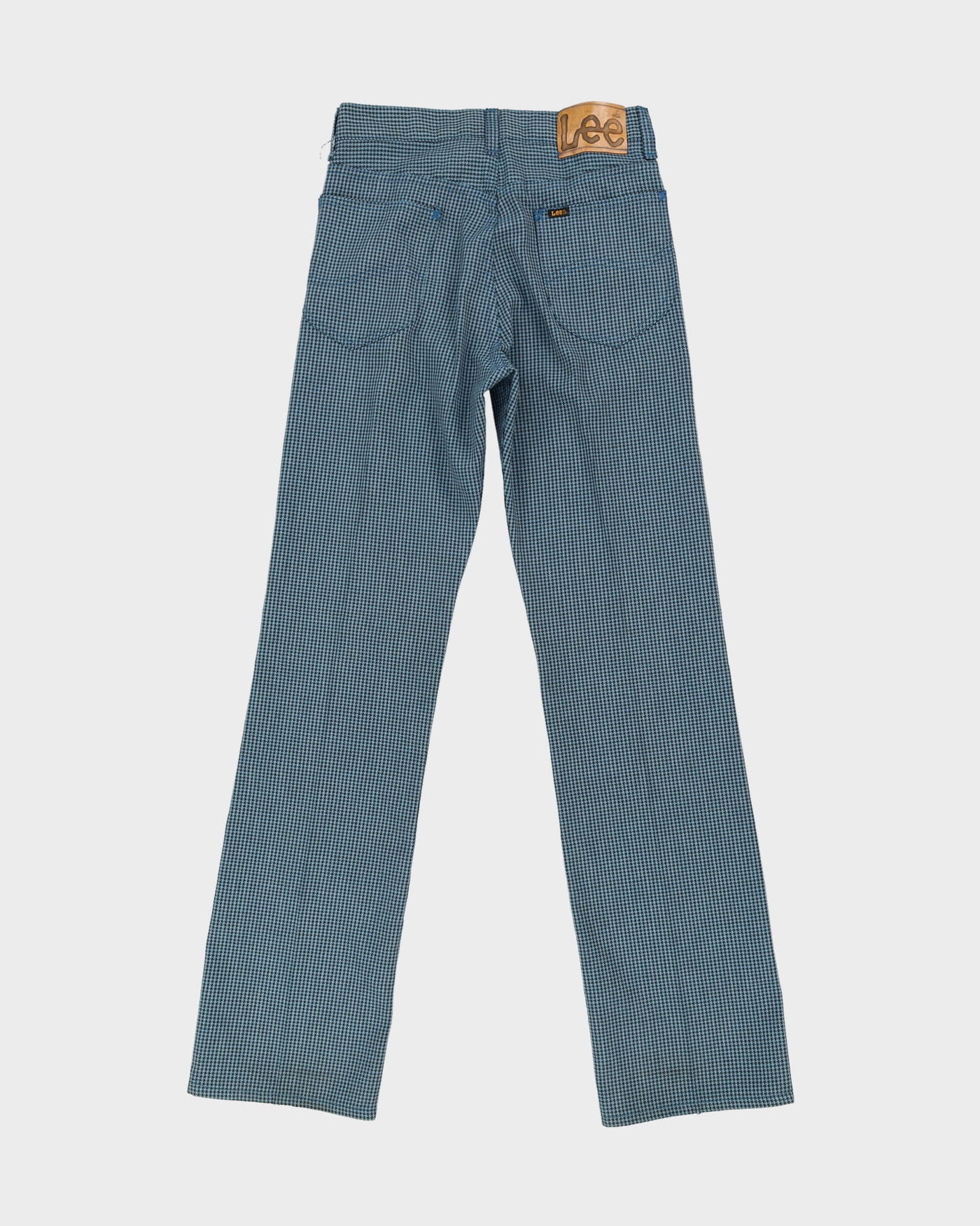 Lee Riders Blue Dogtooth Patterned Trousers - S