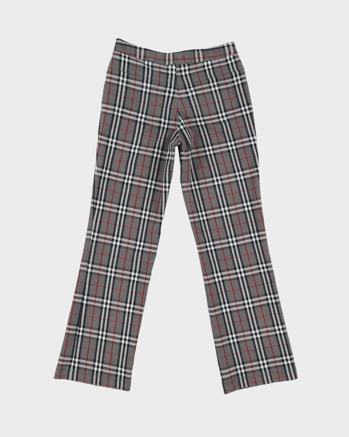 Burberry London Grey Checked Trousers - S
