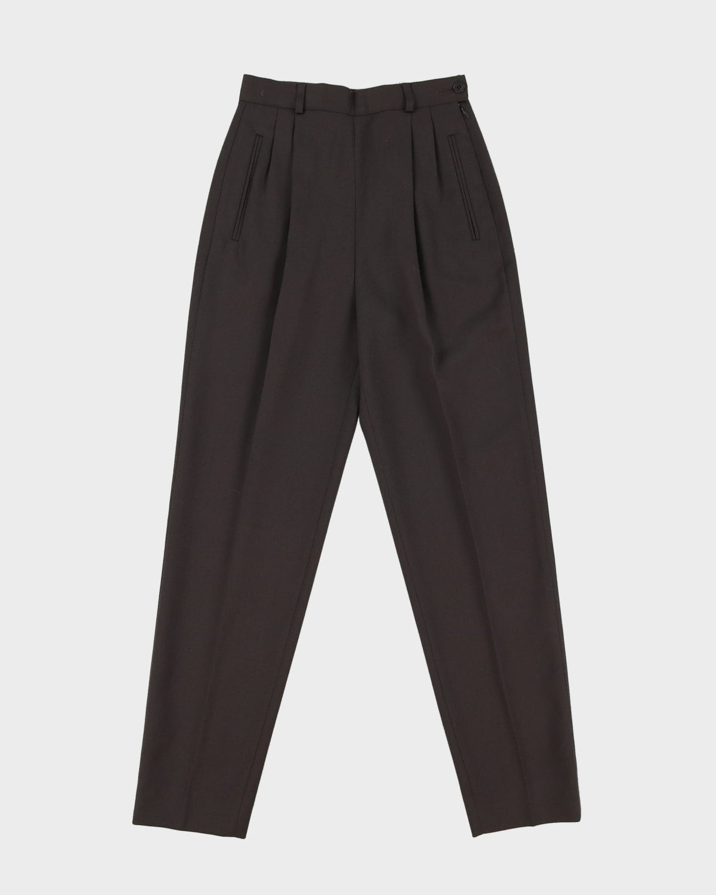 Emporio Armani Brown Wool Trousers - XXS