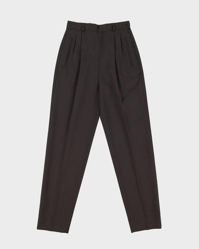 Emporio Armani Brown Wool Trousers - XXS