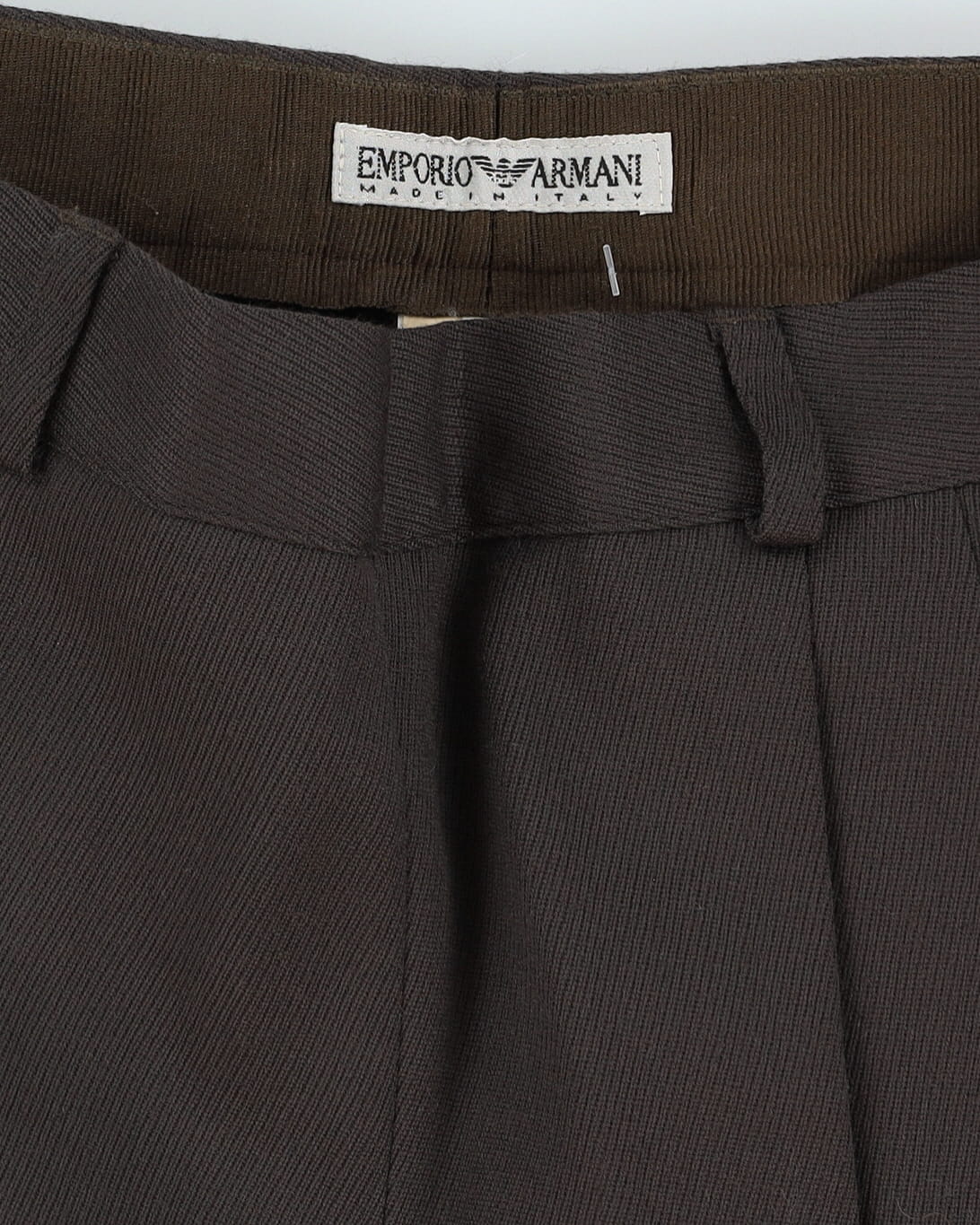 Emporio Armani Brown Wool Trousers - XXS