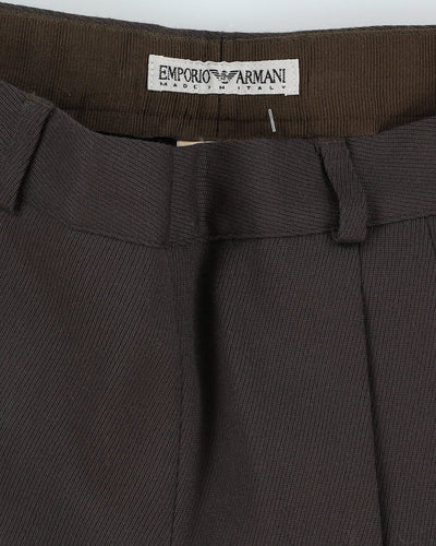 Emporio Armani Brown Wool Trousers - XXS