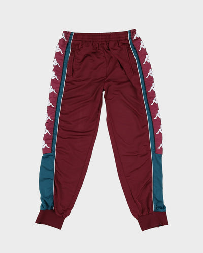 Kappa Burgundy Tracksuit Bottoms - L